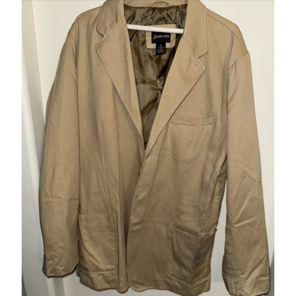 Y2K St Johns Bay Khaki / Tan Sport Coat Size Extra Large Jacket Men's Blazer XL